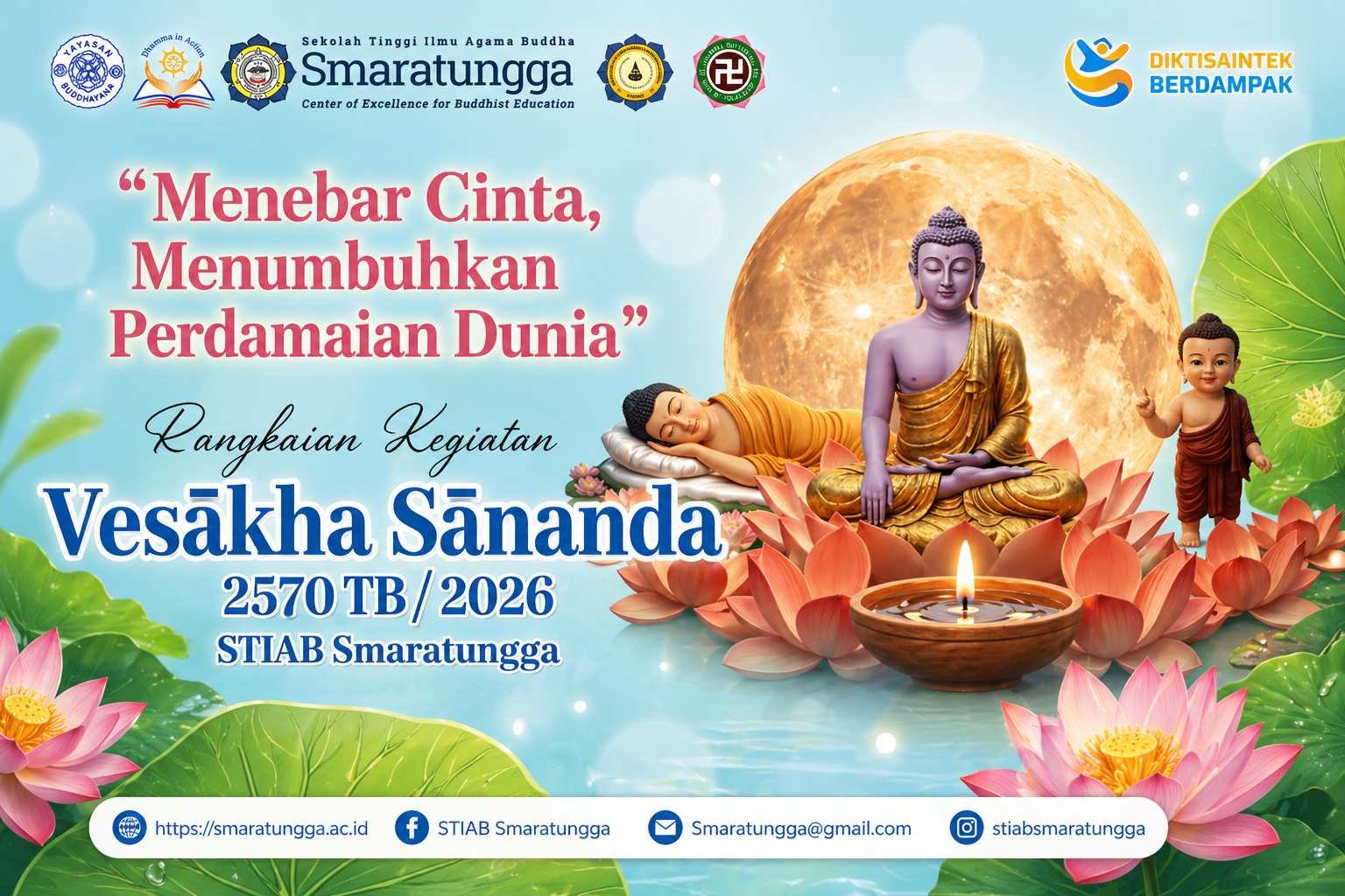 STIAB Smaratungga Gelar Rangkaian Kegiatan Vesakha Sananda 2570 TB/2026