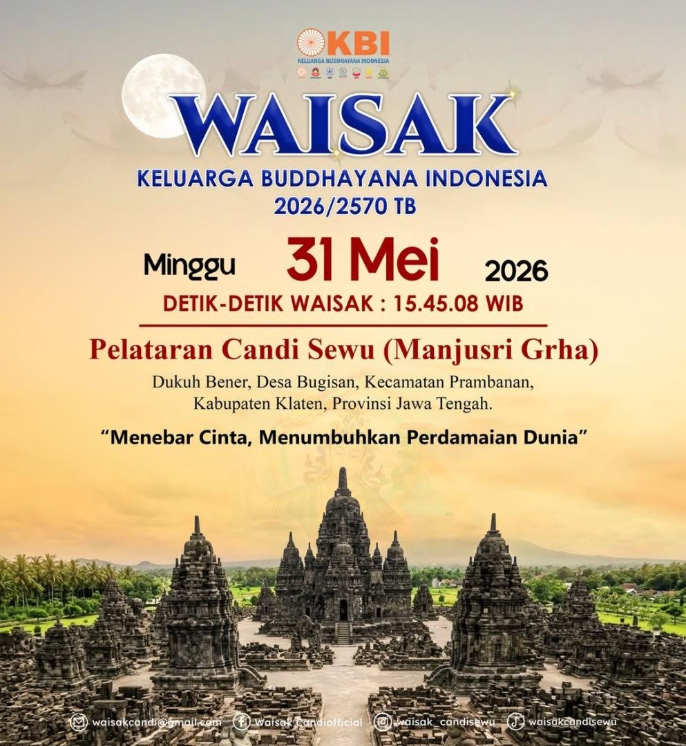 Keluarga Buddhayana Indonesia Undang Umat Hadiri Perayaan Waisak Candi Sewu 2570 TB / 2026